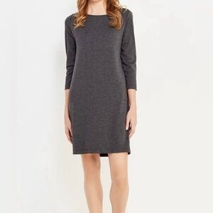 Philosophy Womens Gray Knit Sheath Dress XS 3/4 Sleeve Stretch Career Minimalist